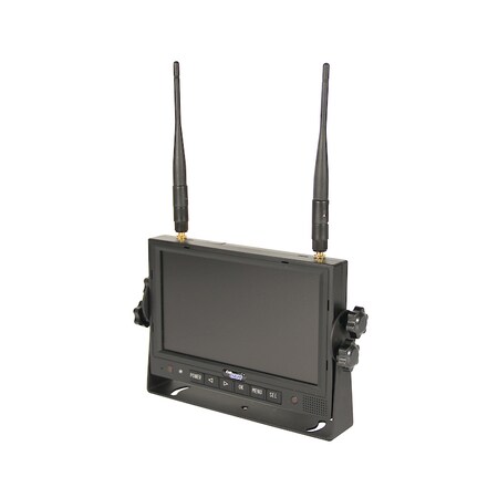 A & I Products CabCAM Monitor, 7" QUAD Digital Wireless w/ Recording Capability 13.5" x7.5" x3.5" A-DW7M